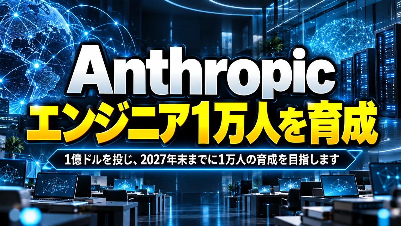 Anthropic、「Claude Frontier Academy」を開始――1億ドルを投じ、企業へのAI導入を担うエンジニア1万人を2027年末までに育成