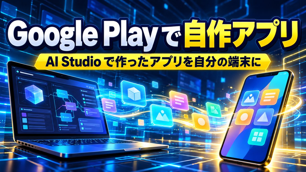 Google Play、Google AI Studio で作った自作の Android アプリを自分の端末で使えるように――2026年10月13日発表、開発者アカウントは不要。まず米国など一部の市場の18歳以上から順次提供、アプリを比べる「Ask Play」なども