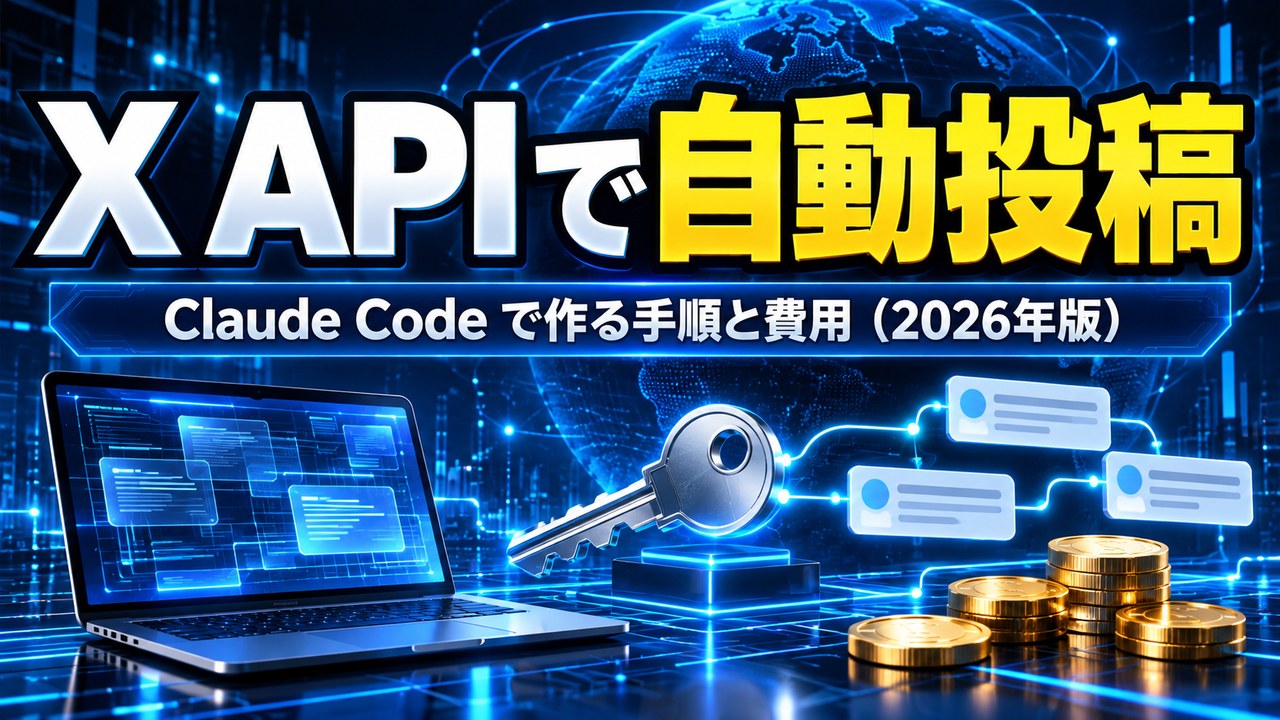 X API で Claude Code から自動投稿する手順（2026年版）――鍵の用意、最初の1件、従量課金の費用、つまずいた点と直し方
